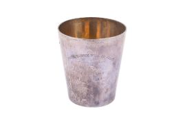 A Victorian silver beaker.
