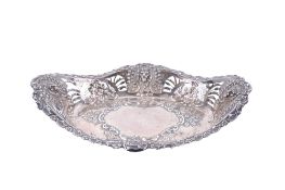 A Victorian silver fruit dish.