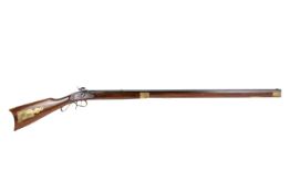 An Italian made black powder smooth bore percussion Kentucky musket .50 CAL.