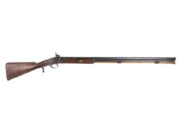 An unknown 12 gauge S/B percussion 55 gun. SECTION-2 LICENSE IS REQUIRED TO PURCHASE THIS LOT.