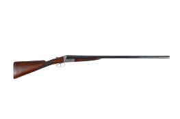 A Jeffery & Son 12 bore side by side shot gun. Extractor, quarter, 3/4 chokes. 2.5 inch chambers.