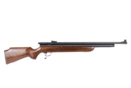A Sharp pump up .22 CAL air rifle. Open sights s/n. A556254. BUYERS MUST BE AGED 18 OR OVER.