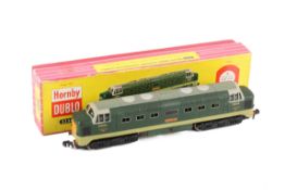 A Hornby Dublo 00 gauge 2-rail Deltic Diesel-Electric locomotive.