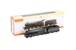 A Hornby 00 gauge Steam Outline British Railways locomotive and tender.