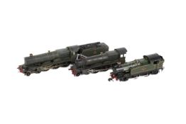 Three kit built and altered 00 gauge locomotives in Great Western Railway livery.