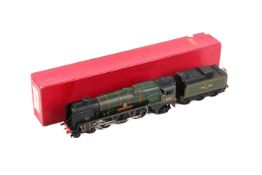 A Hornby Dublo 00 gauge 2-rail locomotive and tender. 2235, 4-6-0, 'Barnstaple' No.