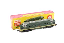 A Hornby Dublo 00 gauge 2-rail Deltic Diesel-Electric locomotive.