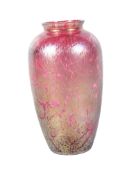 A Royal Brierley Studio iridescent studio glass vase.