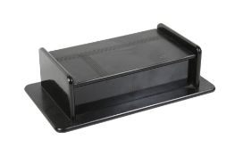 Comoy Art Deco Bakelite cigarette box. Hinged cover on a rectangular base with makers mark.