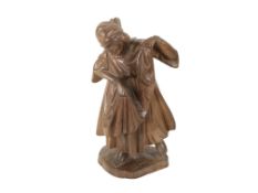Carved wooden 'Black Forest' style figure modelled as a dancing lady.