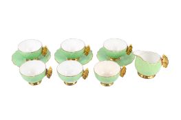 An Art Deco Aynsley butterfly handle incomplete coffee set.