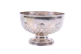 An early 20th century silver rose bowl.