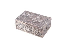 A Victorian imported silver trinket box.