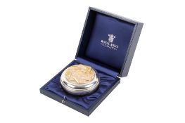 A limited edition Royal Mint DNA golden anniversary silver box.