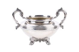 A Victorian silver twin-handled footed bowl.