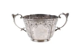 An early 20th century silver twin-handled cup.