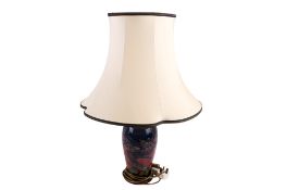A William Moorcroft late 20th century baluster table lamp.