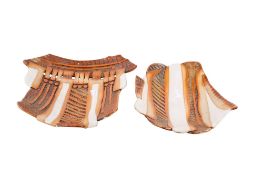 A pair of Cumbrian Cox Ceramics pottery dishes.