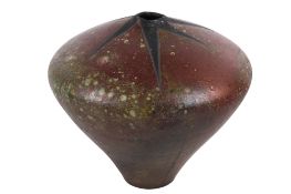 A Debra Manfree Studio Pottery stoneware vase.