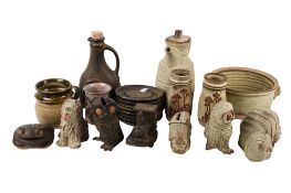 An assortment of West Country Studio Art Pottery items.