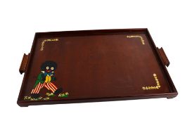 A vintage wooden tray.