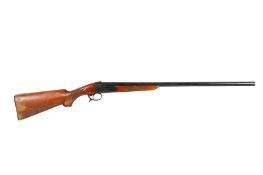 A single barrel Baikal 12 gauge shotgun. 28.75 inch barrel, 2 3/4 inch chamber, full choke.