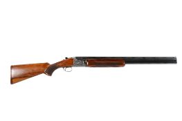 A Miroku over and under 12 gauge ejector shotgun. 2 3/4 inch chambers, 26 inch barrells.