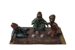 A Bergman Austrian cold painted bronze figural group.
