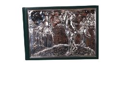 A silver fronted golfing record book.