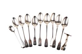 A quantity of Georgian and later silver flatware.