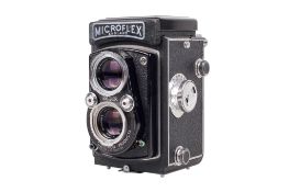 An M.P.P. Microflex 6x6 medium format TLR camera. Serial number 16368. With a 77.5mm f3.