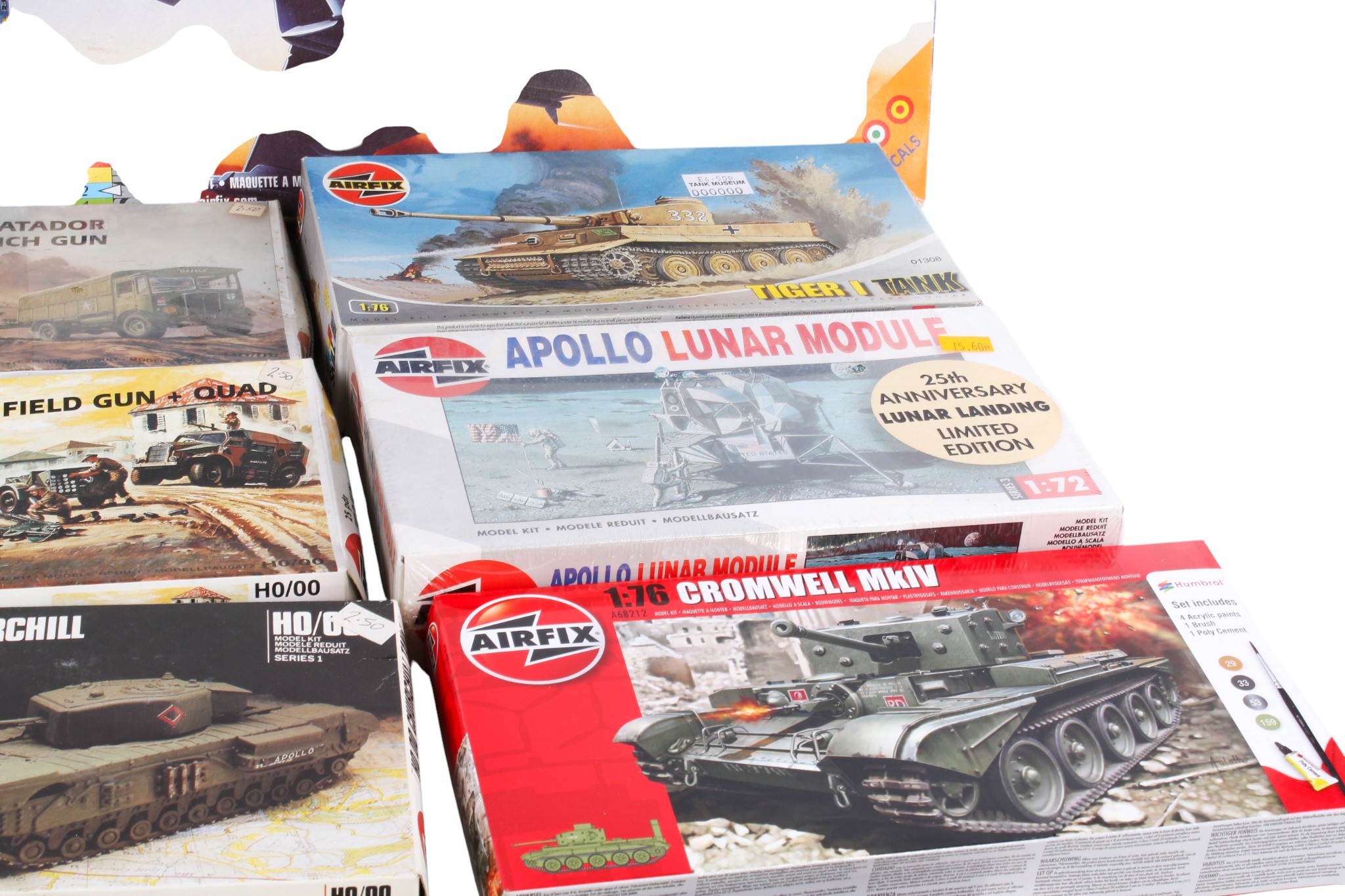 A collection of Airfix military vehicle plastic kits. Including a M4 Sherman MK. - Image 2 of 3