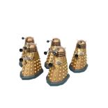 Five vintage Doctor Who 'Mutant Reveal' Dalek Models. Circa.1963, H13cm.