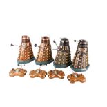 Four vintage Doctor Who radio controlled Dalek models.