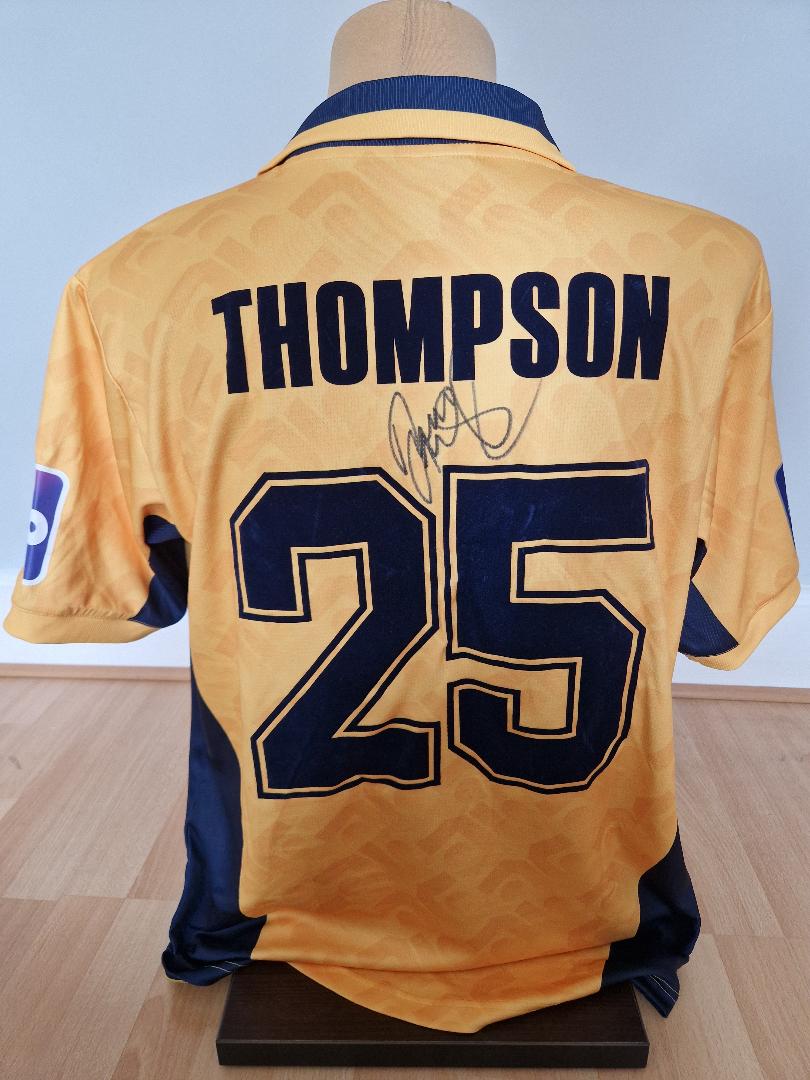 LIVERPOOL TEAM NUMBER 25 DAVID THOMPSON MASTERS TOURNAMENT WORN SHIRT - Image 2 of 3