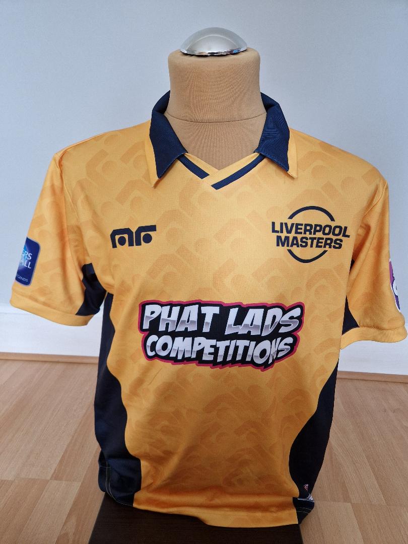 LIVERPOOL TEAM NUMBER 16 JERMAINE PENNANT MASTERS TOURNAMENT WORN SHIRT