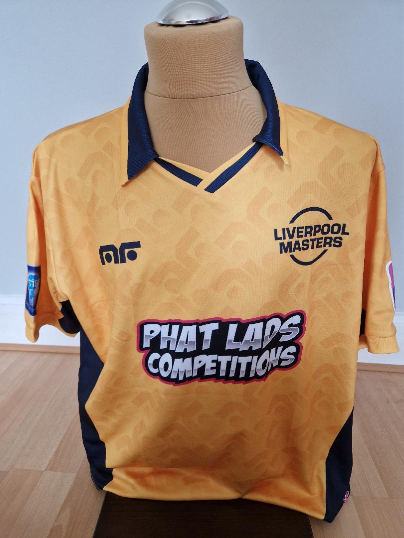 LIVERPOOL TEAM NUMBER 9 RICKIE LAMBERT MASTERS TOURNAMENT WORN SHIRT