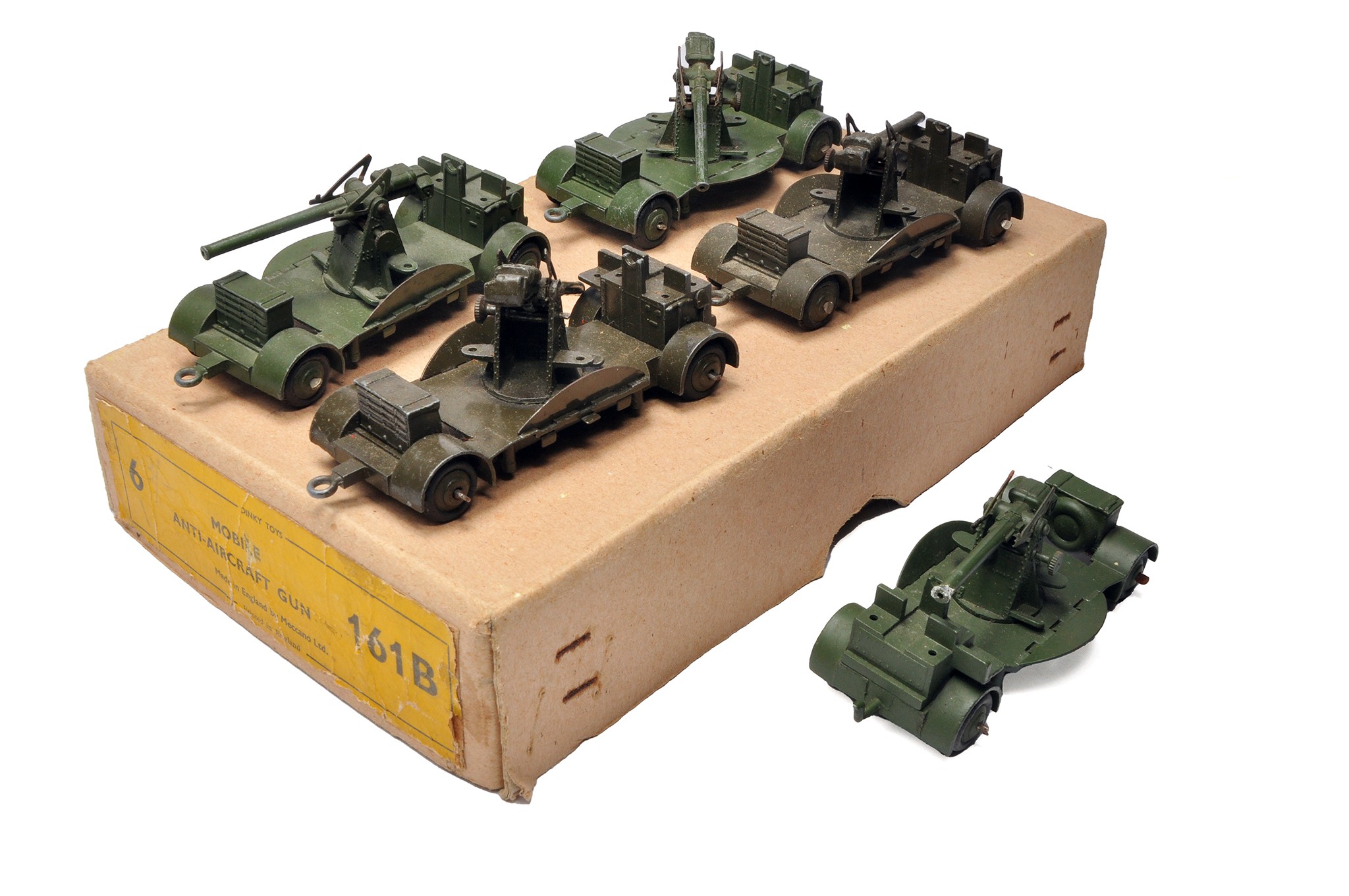 Canon Militaire Bofors Dinky Toys 161b – 1/43 – Vert Kaki – 1950 – Occasion