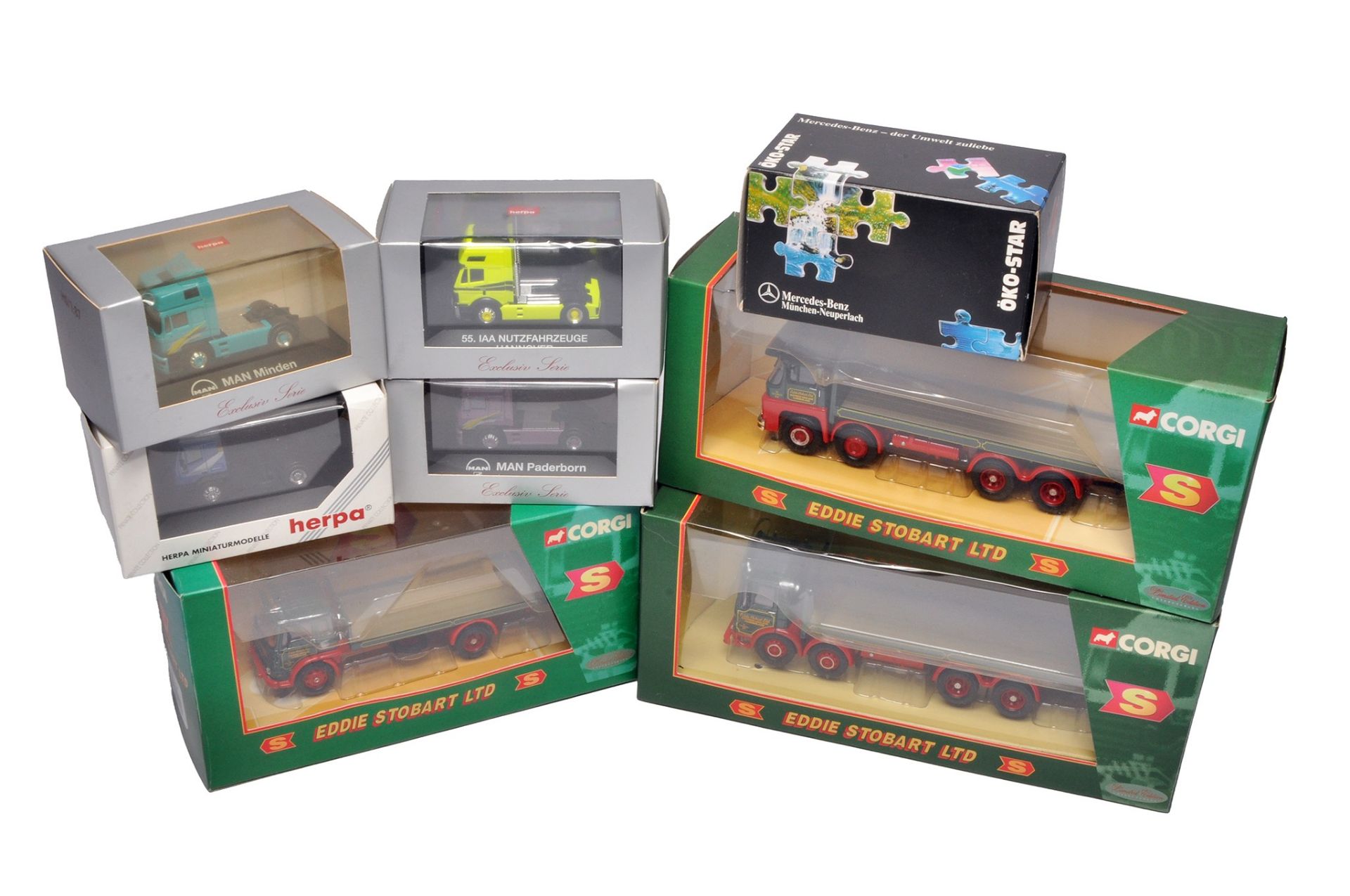 A group of Eddie Stobart diecast Corgi Model Truck issues. Excellent in boxes.