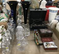 A 20th Century cinnabar lacquered rectangular box, the top decorated with five toed dragon,