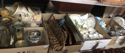 A box containing a Foley floral decorated part tea set,