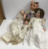A Franz Schmidt & Co bisque headed doll inscribed 