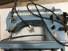 An industrial Singer sewing machine and
