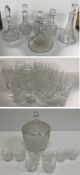A collection of various cut glass ware t