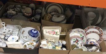 Five boxes of assorted decorative china