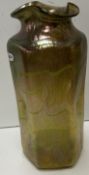 A circa 1900 iridescent glass hexagonal