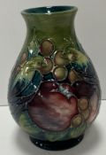 A Moorcroft finches and fruit pattern bl
