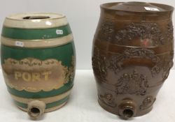 A Victorian salt glazed stoneware two ga