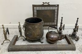 A late Victorian embossed coal container