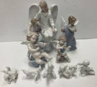 A Lladro figure group of mother and chil